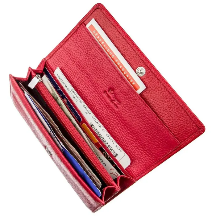 Гаманець жіночий в м'якій шкірі KARYA 17408 Червоний