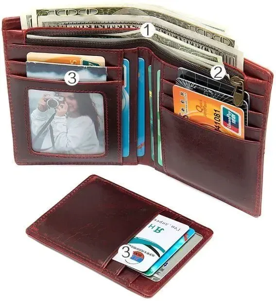 Кошелек женский Vintage 14922 Бордовый