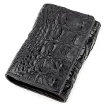 Гаманець жіночийCROCODILE LEATHER 18286 з натуральної шкіри крокодила Чорний