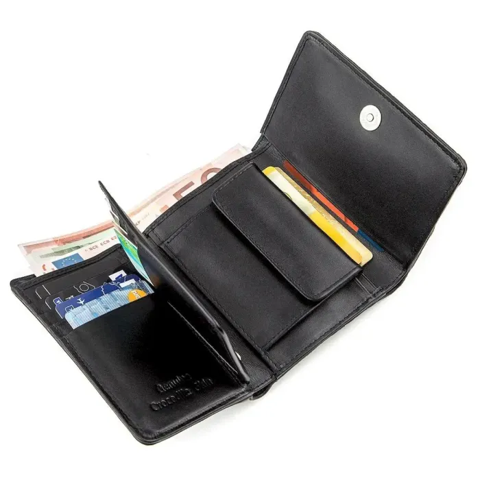 Гаманець жіночийCROCODILE LEATHER 18286 з натуральної шкіри крокодила Чорний