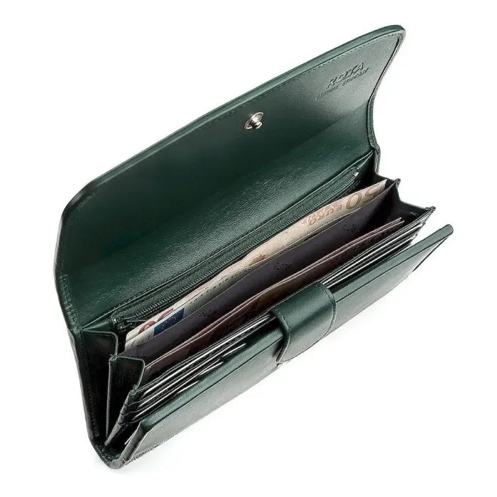 Кошелек женский STINGRAY LEATHER 18285 из натуральной кожи морского ската Зеленый