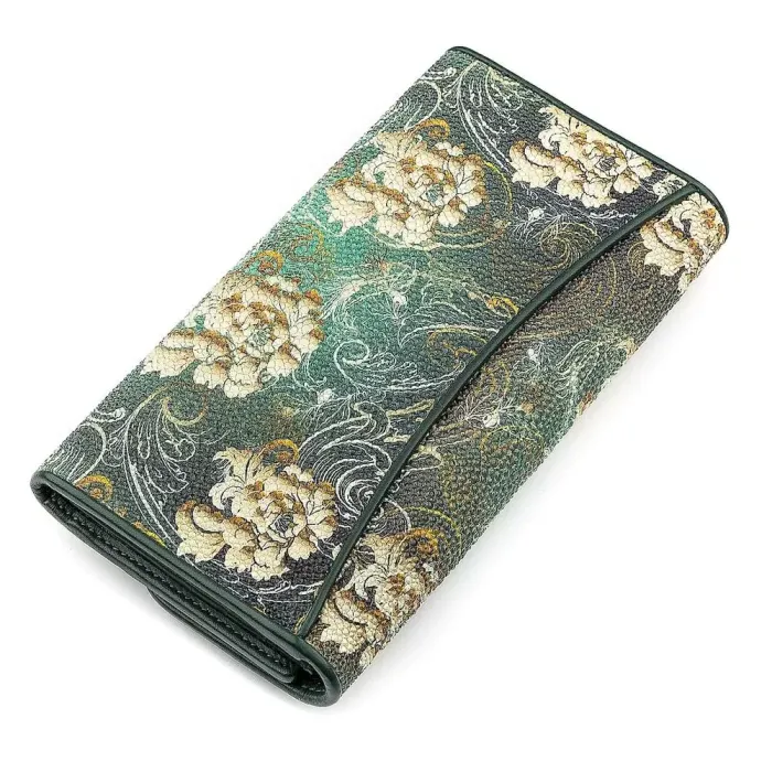 Кошелек женский STINGRAY LEATHER 18285 из натуральной кожи морского ската Зеленый