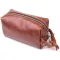 Косметичка невеликого розміру з гладкої шкіри на блискавці Серце GRANDE PELLE 16762 Світло-коричневе