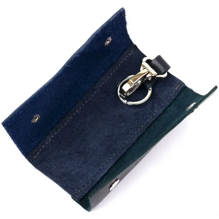 Шкіряна ключниця GRANDE PELLE 11352 Синя