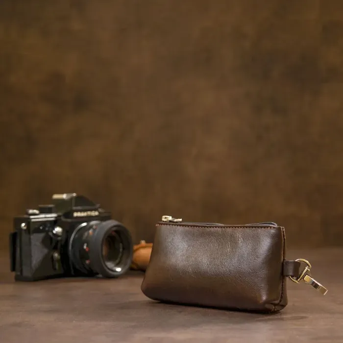 Шкіряна ключниця GRANDE PELLE 11381 Коричневий