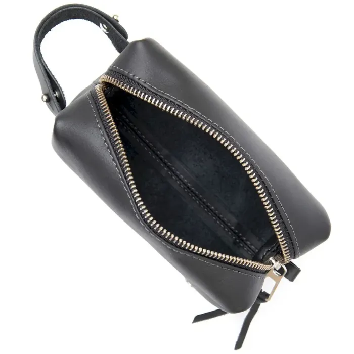 Кожаная косметичка для мужчин GRANDE PELLE 11507 Черный
