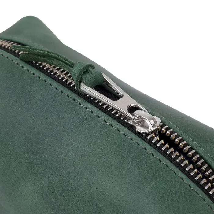 Кожаная косметичка унисекс GRANDE PELLE 11571 Зеленый