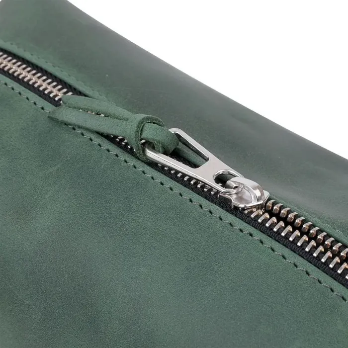 Кожаная косметичка унисекс GRANDE PELLE 11573 Зеленый