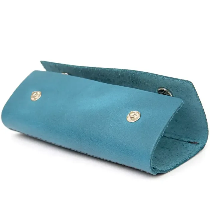 Шкіряна красива ключниця GRANDE PELLE 11344 Бірюзовий