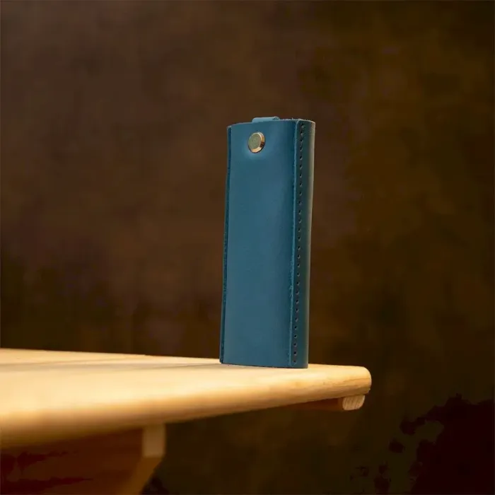 Шкіряна красива ключниця GRANDE PELLE 11344 Бірюзовий