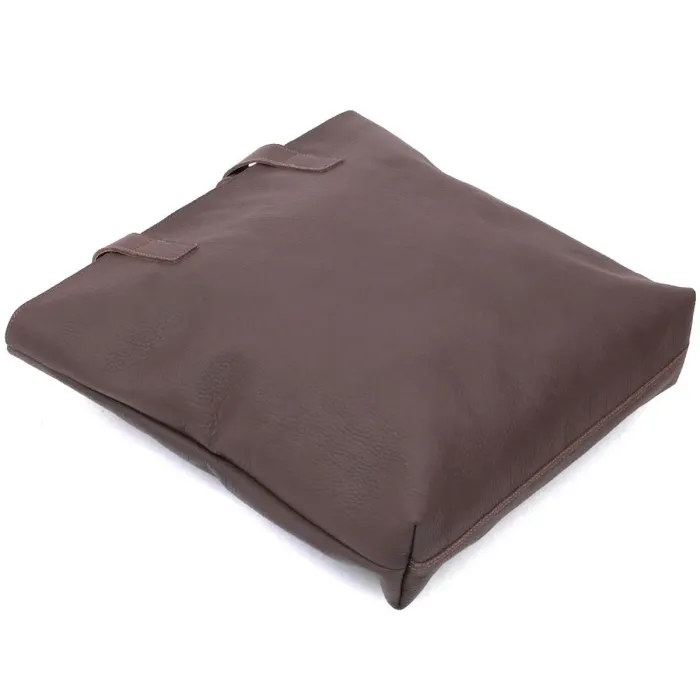 Шкіряна матова сумка жіноча Shvigel 16363 Коричневий