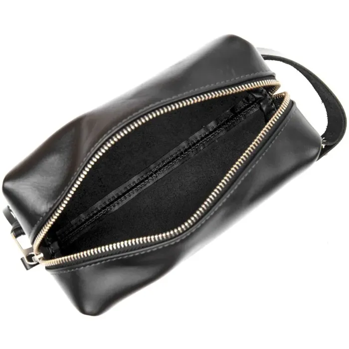 Кожаная мужская косметичка GRANDE PELLE 11415 Черный