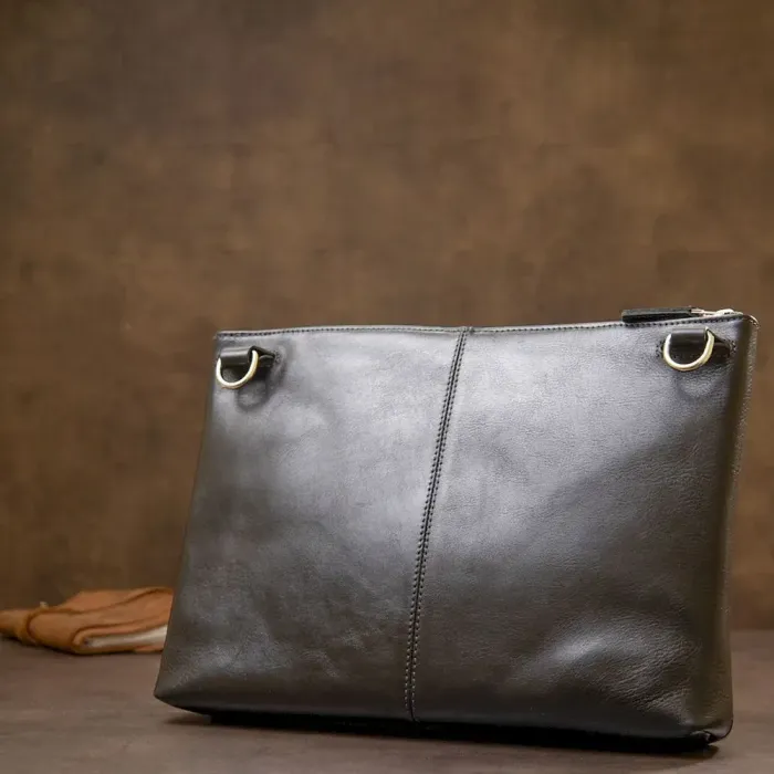 Шкіряна сумка для ноутбука GRANDE PELLE 11437 Чорний