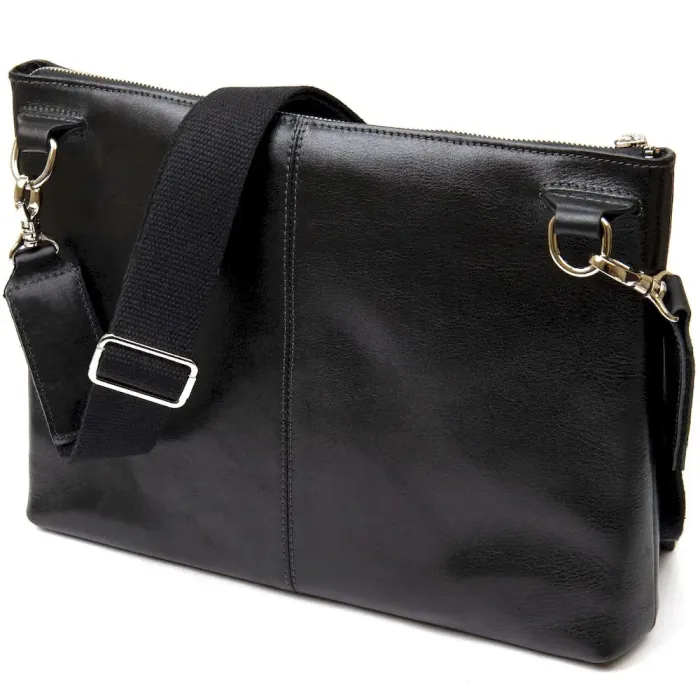 Шкіряна сумка для ноутбука GRANDE PELLE 11437 Чорний