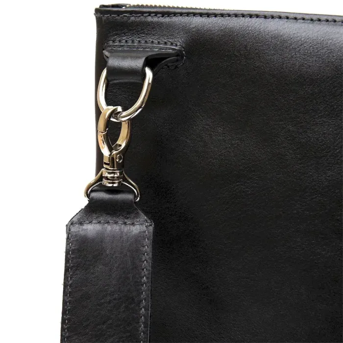 Шкіряна сумка для ноутбука GRANDE PELLE 11437 Чорний