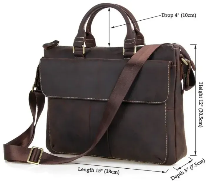 Шкіряна чоловіча сумка європейської якості Vintage 14161