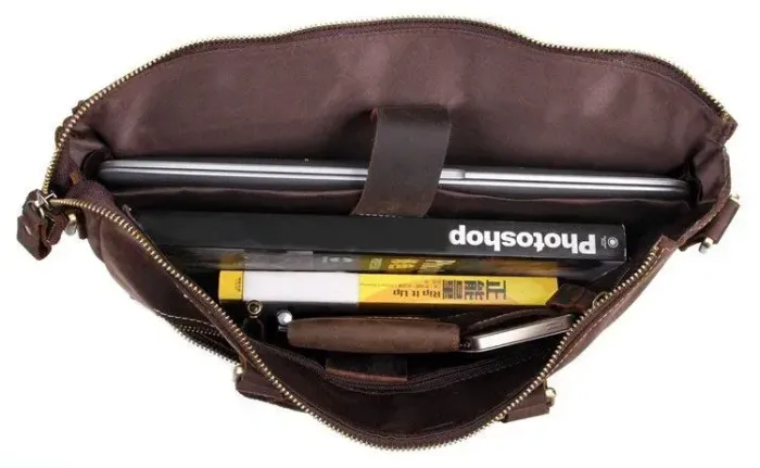 Шкіряна чоловіча сумка європейської якості Vintage 14161