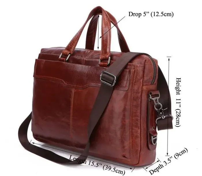 Сумка чоловіча Vintage 14125 Коричнева