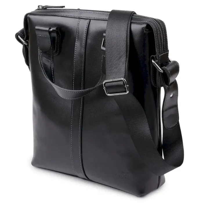 Шкіряна чоловіча сумка Shvigel 11287 Чорний