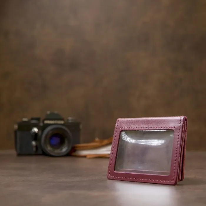 Шкіряна обкладинка для автодокументів GRANDE PELLE 11491 Бордовий