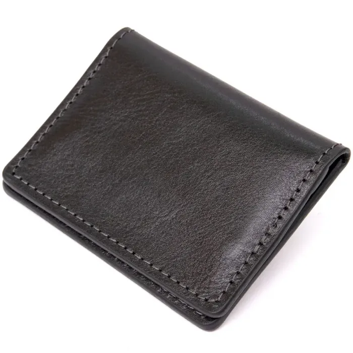 Шкіряна обкладинка для автодокументів GRANDE PELLE 11495 Чорний