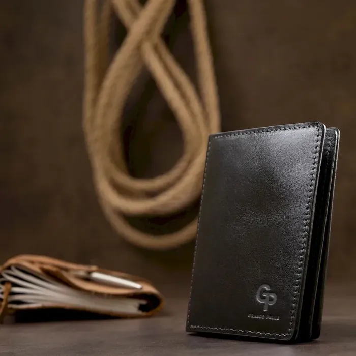 Кожаная обложка для документов GRANDE PELLE 11401 Черный