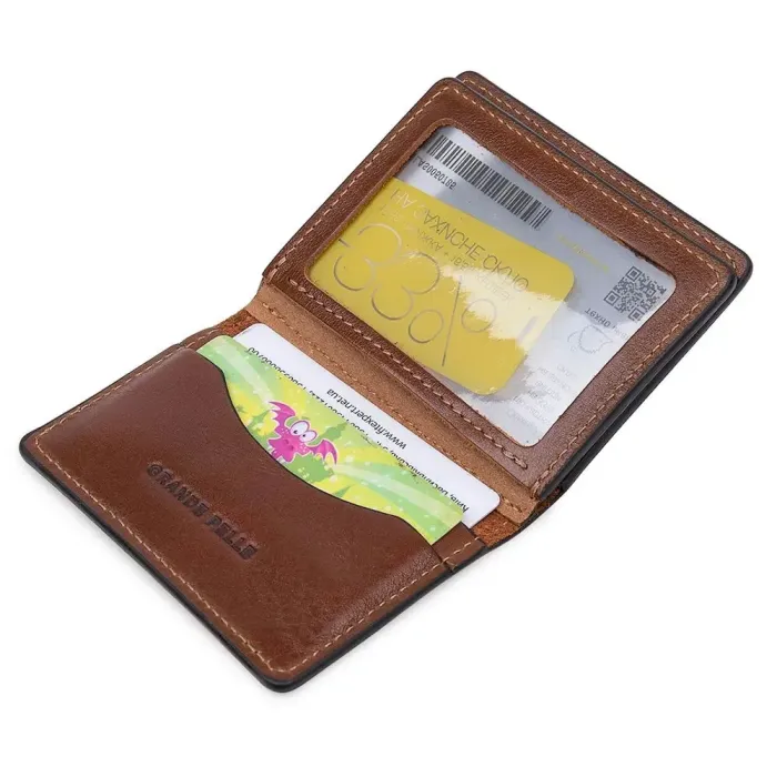 Шкіряна обкладинка для прав GRANDE PELLE 11538 Коричневий