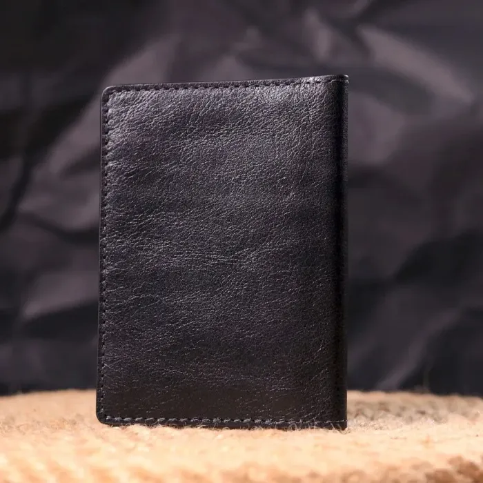 Кожаная обложка на военный билет Слава ЗСУ GRANDE PELLE 16745 Черная