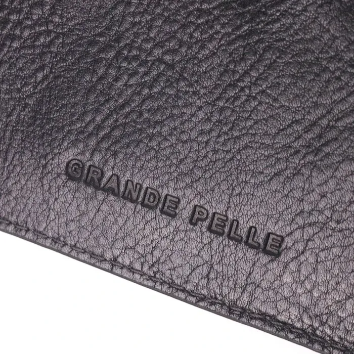 Кожаная обложка на военный билет Слава ЗСУ GRANDE PELLE 16745 Черная