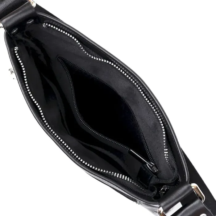 Шкіряна сумка через плече для чоловіків SHVIGEL 11602 Чорний