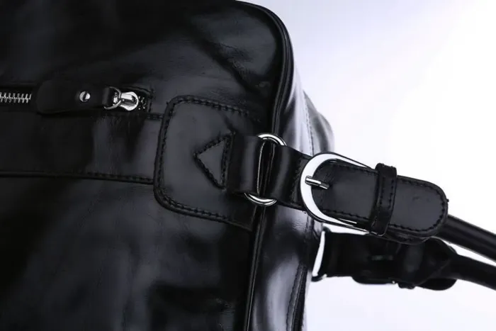 Сумка дорожня Vintage 14135 шкіряна Чорна