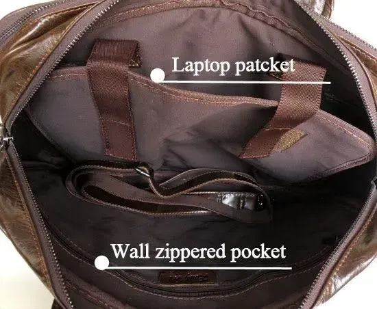 Сумка чоловіча Vintage 14152 Коричнева