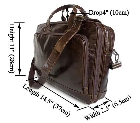 Сумка чоловіча Vintage 14152 Коричнева