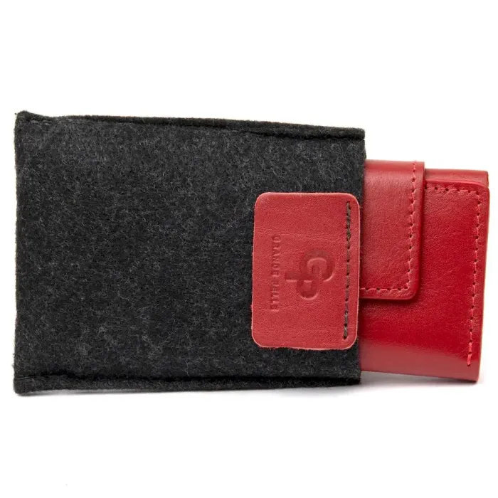 Шкіряна візитниця GRANDE PELLE 11412 Червоний
