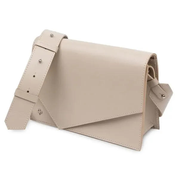 Шкіряна жіноча сумка GRANDE PELLE 11568 Бежевий