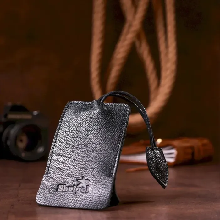 Шкіряна ключниця Shvigel 15308 Чорна