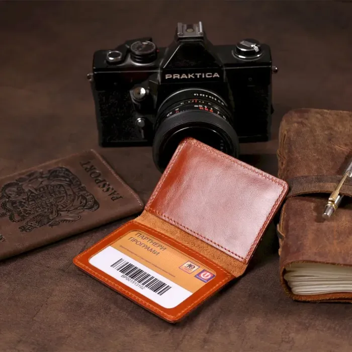 Шкіряна обкладинка для пластикових документів водія SHVIGEL 16077