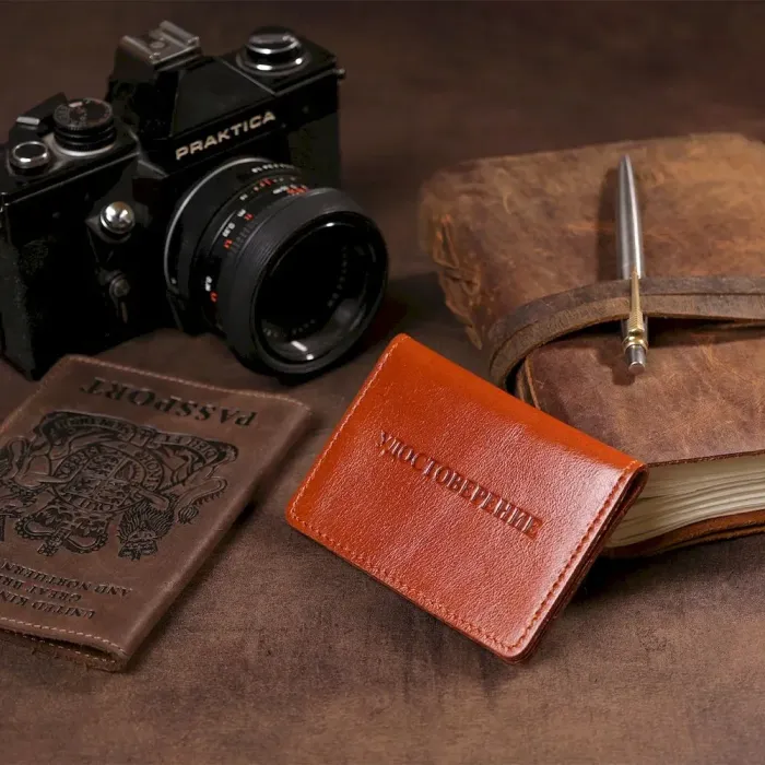 Шкіряна обкладинка для пластикових документів водія SHVIGEL 16077