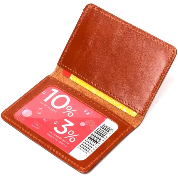 Шкіряна обкладинка для пластикових документів водія SHVIGEL 16077