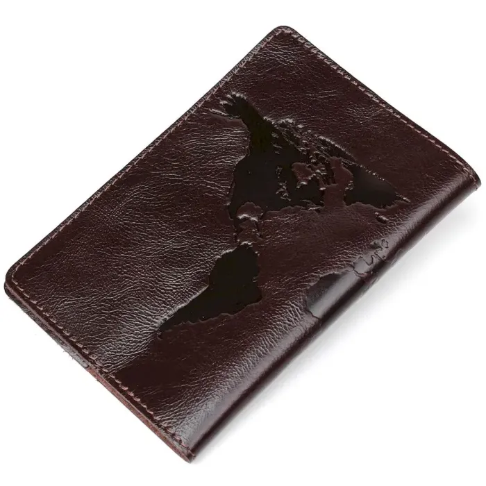 Шкіряна обкладинка на паспорт з карткою SHVIGEL 13946