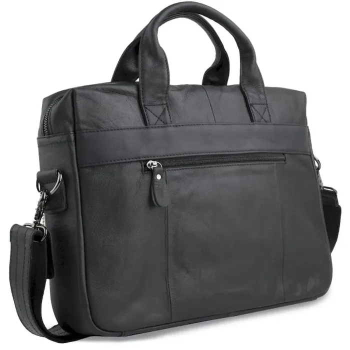 Сумка чоловіча Vintage 14054 для ноутбука та документів Чорна
