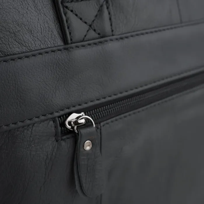 Сумка чоловіча Vintage 14054 для ноутбука та документів Чорна