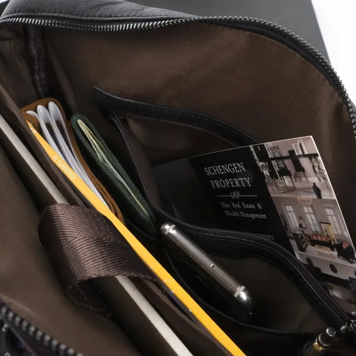 Сумка чоловіча Vintage 14054 для ноутбука та документів Чорна