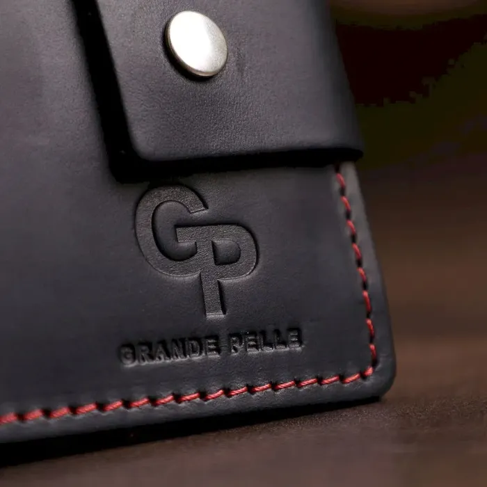 Кожаное матовое портмоне унисекс GRANDE PELLE 11542 Черный