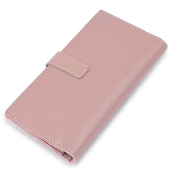 Кожаное женское матовое портмоне GRANDE PELLE 11545 Розовый