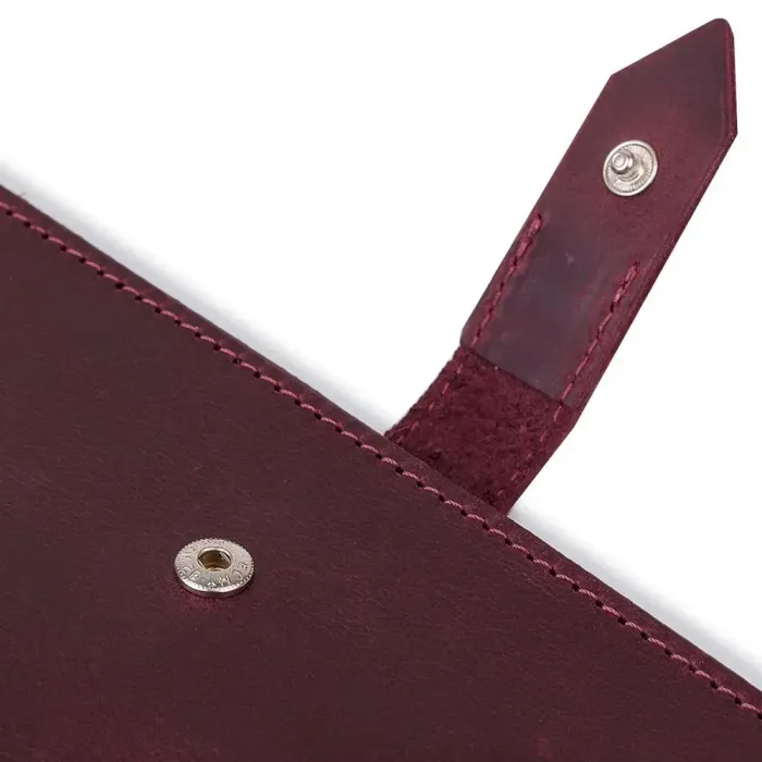 Шкіряне жіноче матове портмоне GRANDE PELLE 11561 Бордовий