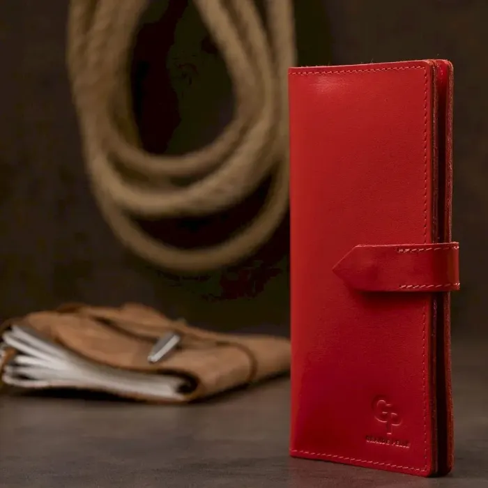 Шкіряне жіноче портмоне GRANDE PELLE 11516 Червоний