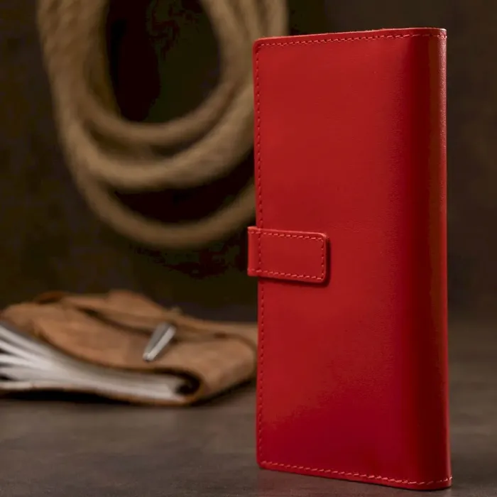 Шкіряне жіноче портмоне GRANDE PELLE 11516 Червоний