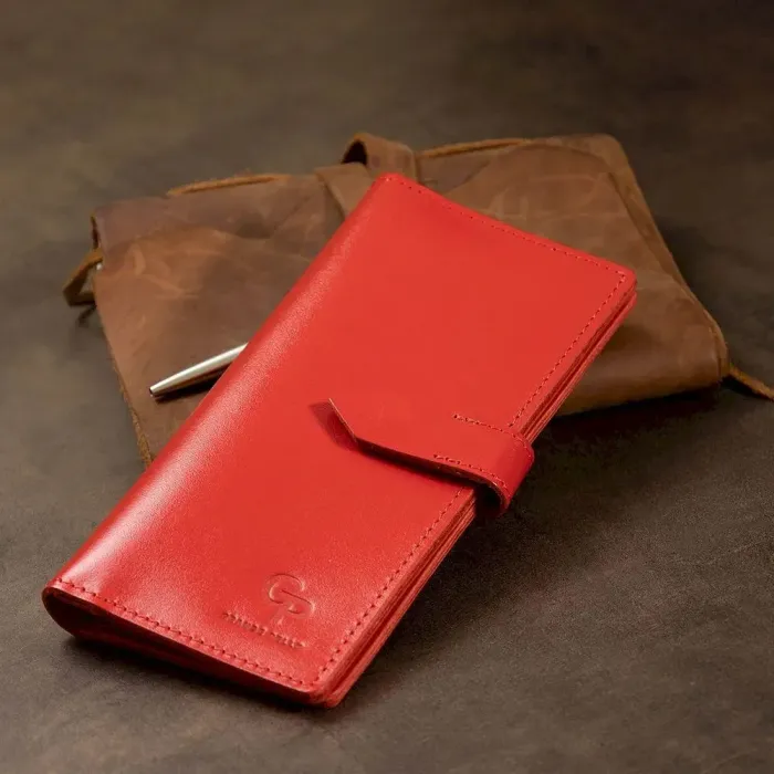 Шкіряне жіноче портмоне GRANDE PELLE 11516 Червоний