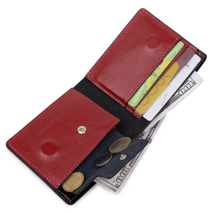 Шкіряне стильне портмоне GRANDE PELLE 11551 Чорний